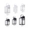 Vaxcel Medinah 1 Light Dusk to Dawn White Outdoor Wall Lantern Clear Glass T0554 - alternate 8